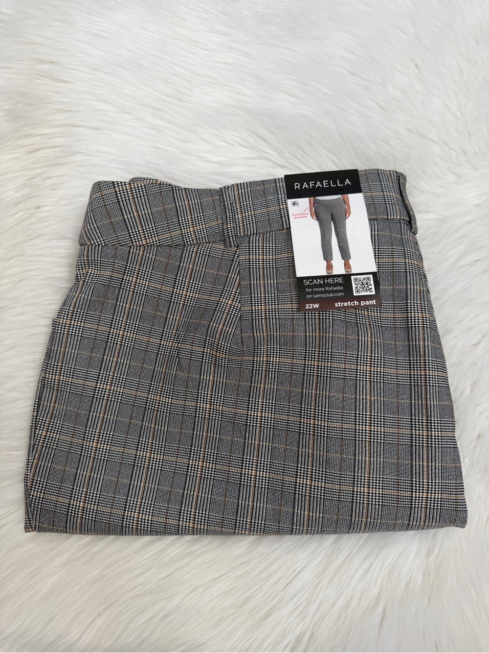 Rafaella Gray Plaid Stretch Dress Pants Sz 22W